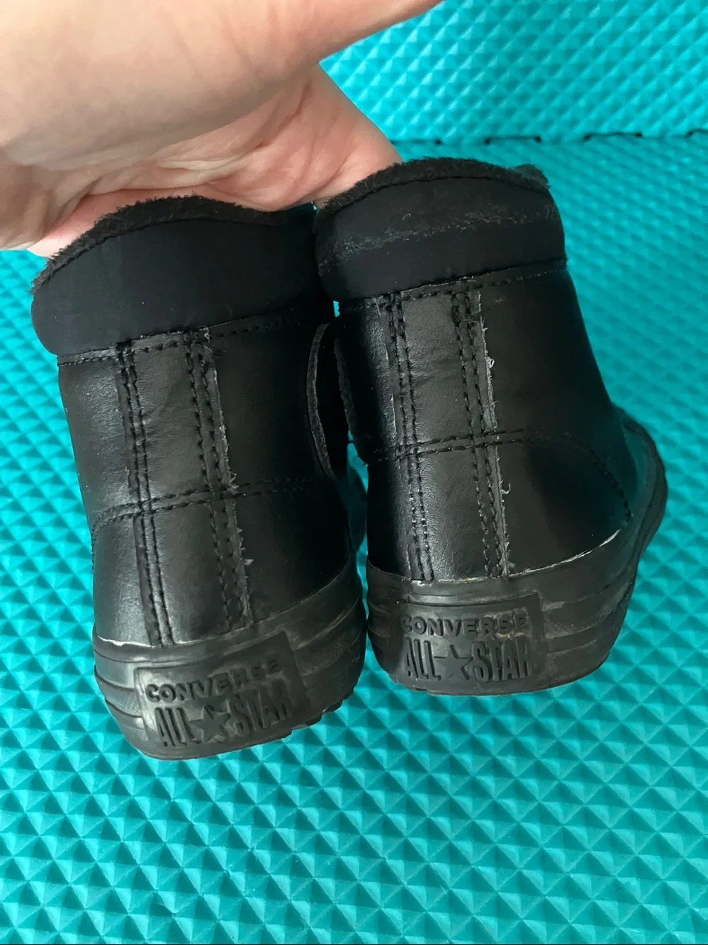 CONVERSE Boys Chuck Taylor All Star PC Boot Leather High 'Triple Black | 1